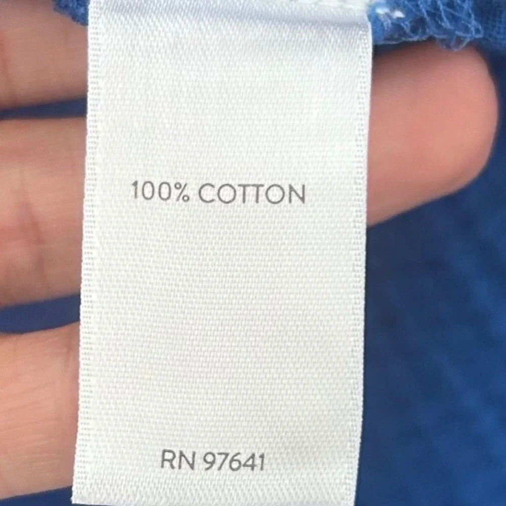 J. Jill 100% Cotton-Gauze‎ One-Pocket Blue Lagenlook Shirtdress SZ XS - Picture 8 of 10